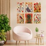 Set of Six Wall Paintings for Wall Dacoration Golden Framed Wall Paintings for Living Room & Bedroom Wall Art for Home Decoration & Office Wall Décor (17x13 inch CH-GD6-9) 4 Ppga09 Divohum