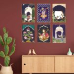 Set of Six Wall Paintings for Wall Dacoration Golden Framed Wall Paintings for Living Room & Bedroom Wall Art for Home Decoration & Office Wall Décor (17x13 inch CH-GD6-3) 4 l4NRJL Divohum