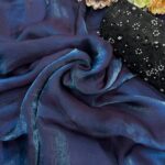 Women's Iridescent Dual-Tone Silk Saree with All-Over Sequin Embellished Blouse Piece 4 photo 6077774149050287929 y Divohum