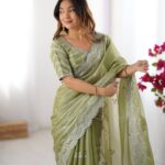 Women's Elegant Regal Purple Georgette Saree with Intricate Silver Thread & Sequin Embroidery – Complete with Embellished Blouse Piece for Festive & Party Wear 3 photo 6109307146102490449 y Divohum