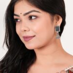 Women Traditional Silver AZ838-OXidised Jhumka Set | German Silver Chand Baliyan & Jhumkas Earrings for Women | Birthday & Anniversary Gift -AZ838-OX-ER46 4 x879Of scaled 1 Divohum