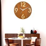Wooden Silent Non-Ticking Wall Clock for Home Stylish Latest Designer Wall Clock for Home Living Room Bedroom Office Hall 4 4BES1z Divohum