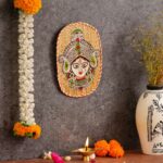Oval Shaped Design Bamboo Hand Crafted Wall Hangings Durga Ji For Home Decor | Bamboo Art For Wall Decor 4 4Z6iCP Divohum