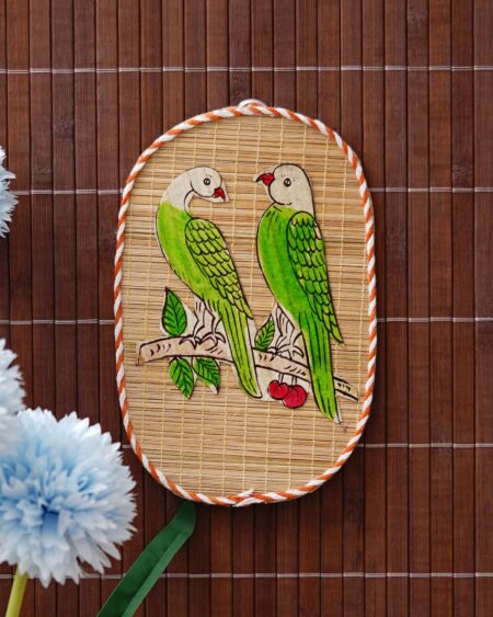 Home 30 Parrot Couple Bamboo Art For Home Decor | Bamboo Art For Bird's Lovers