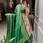Women's Tussar Silk Patola Print Lehenga Choli Dupatta Set 4 6g8IP5 Divohum
