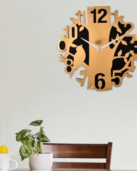 Wooden Silent Non-Ticking Wall Clock for Home Stylish Latest Designer Wall Clock for Home Living Room Bedroom Office Hall