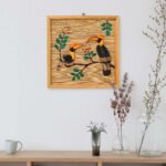 Bamboo Art Couple Hornbill Painting For Home Decor | Bamboo Art Gift For Multiple Occasions 4 HuNKFb Divohum