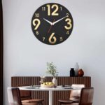 Wooden Silent Non-Ticking Wall Clock for Home Stylish Latest Designer Wall Clock for Home Living Room Bedroom Office Hall 4 LCIcyr Divohum
