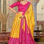 Women's Tussar Silk Patola Print Lehenga Choli Dupatta Set 4 OKzHXG Divohum