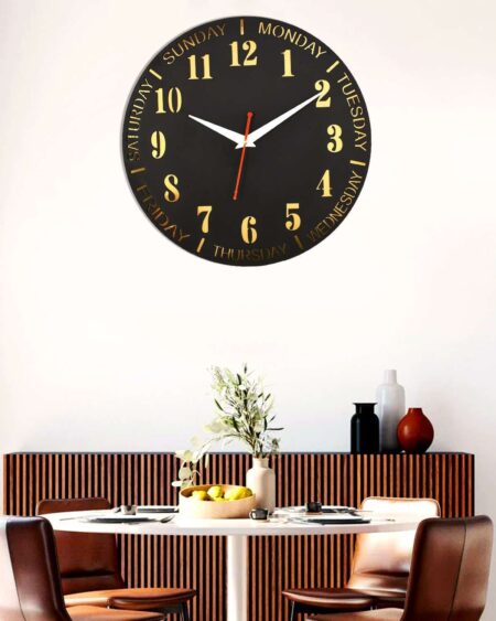 Wooden Silent Non-Ticking Wall Clock for Home Stylish Latest Designer Wall Clock for Home Living Room Bedroom Office Hall