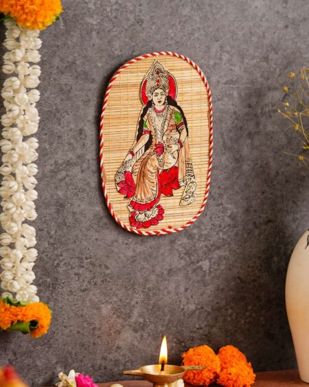 Bamboo Hand Crafted Wall Hangings Of Godess Laxmi Ji For Home Decor