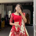 Women's Tussar Silk Patola Print Lehenga Choli Dupatta Set 4 U8NXEo Divohum