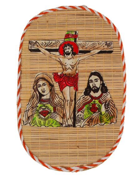 Jesus And Mother Marry Bamboo Design Hand Crafted Modern Interior Wall Hangings