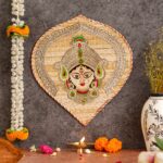 Bamboo Hand Crafted Leaf Design Wall Hangings Of Durga Ji For Home Decor | Bamboo Art For Wall Decor 4 xZalKd Divohum